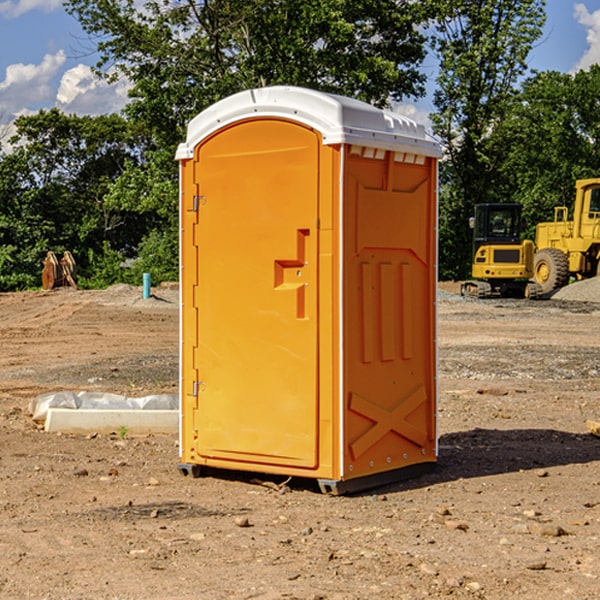 can i customize the exterior of the porta potties with my event logo or branding in Combee Settlement